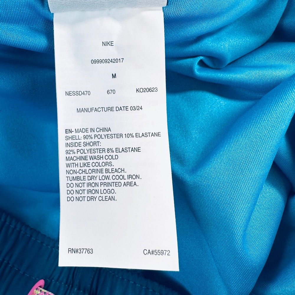 Nike Mens M Swim Bottom Board Shorts
Swimsuit Pink Blue Teal Colorblock NESSD470 - Picture 9 of 15